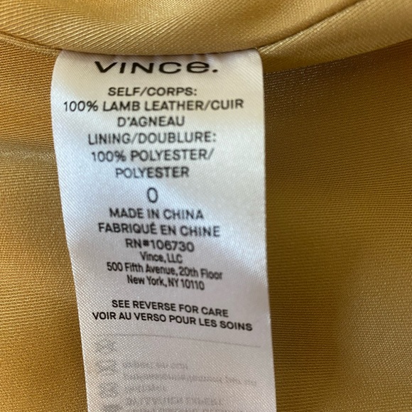 NWT Vince Belted Lambskin Leather A Line Skirt. Camel Size 0 - Picture 14 of 14